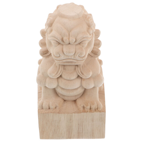 Lion Post Finials Vägglöver I För Fu Utehem