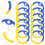 12Pcs Dog Tag Silencer Hoops Hundmärkesdämpare Ringar 8
