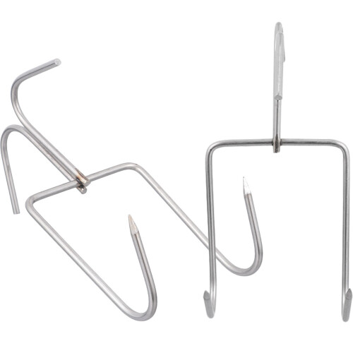 2St Metall Kycklingkrokar I Stainlessstål, Dubbeldesign