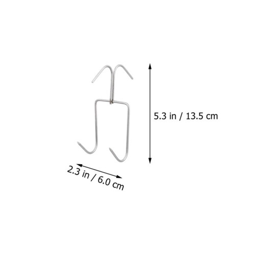 2St Metall Kycklingkrokar I Stainlessstål, Dubbeldesign 2