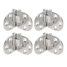 Set of 4 Door Hinges with Mounting Holes 316 Stainless Steel for RVs