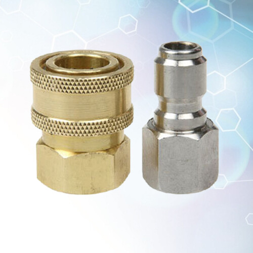 Solid Brass Snabbkopplingssats 3/8" Högtryck För Bilvaskning 2