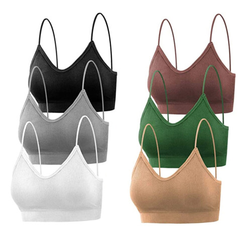 6St Damkorgar Bras V-Hals Sömlösa Bralettes Bandeau Sovkorgar 2