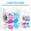 Adjustable Sticker Dispenser Clear Acrylic Label Holder Organizer 8