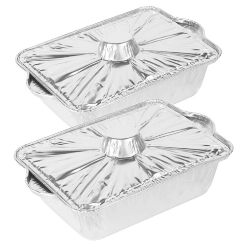 2St Tinnfolieform Rektangulär Aluminium För Camping Grill