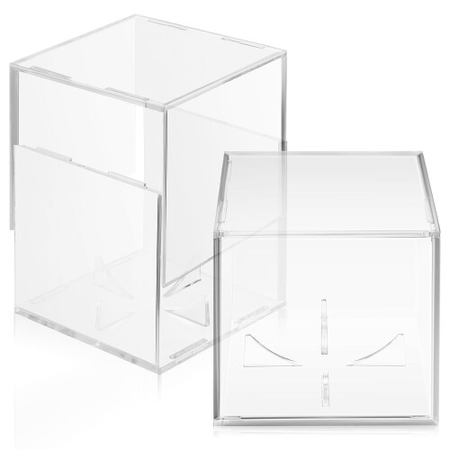 Baseboll Förvaringslåda Transparent Skyddande Displaylåda 2St 1