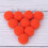 500 Pcs 30 Mm Hög Elastisk Polyester Plushboll (Orange) 6