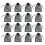 100Pièces De Stockage Cadeau Noir En , Usage Polyvalent 1