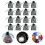 100Pièces De Stockage Cadeau Noir En , Usage Polyvalent 5