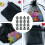 100Pièces De Stockage Cadeau Noir En , Usage Polyvalent 9