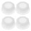 4Pcs Plastic Outer Screw Cap Drum Sealing Plugs White Leak-Proof 1