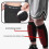 (L, black) Shin Defender KidsShindefender Compression Sleeve with Honeycomb Pads 4
