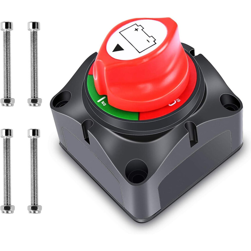 Kikidex (As Show, One Size) 12V-24V/300A Battery Isolator Switch Battery Disconnect Switch For Marine Boat Rv Vehicles