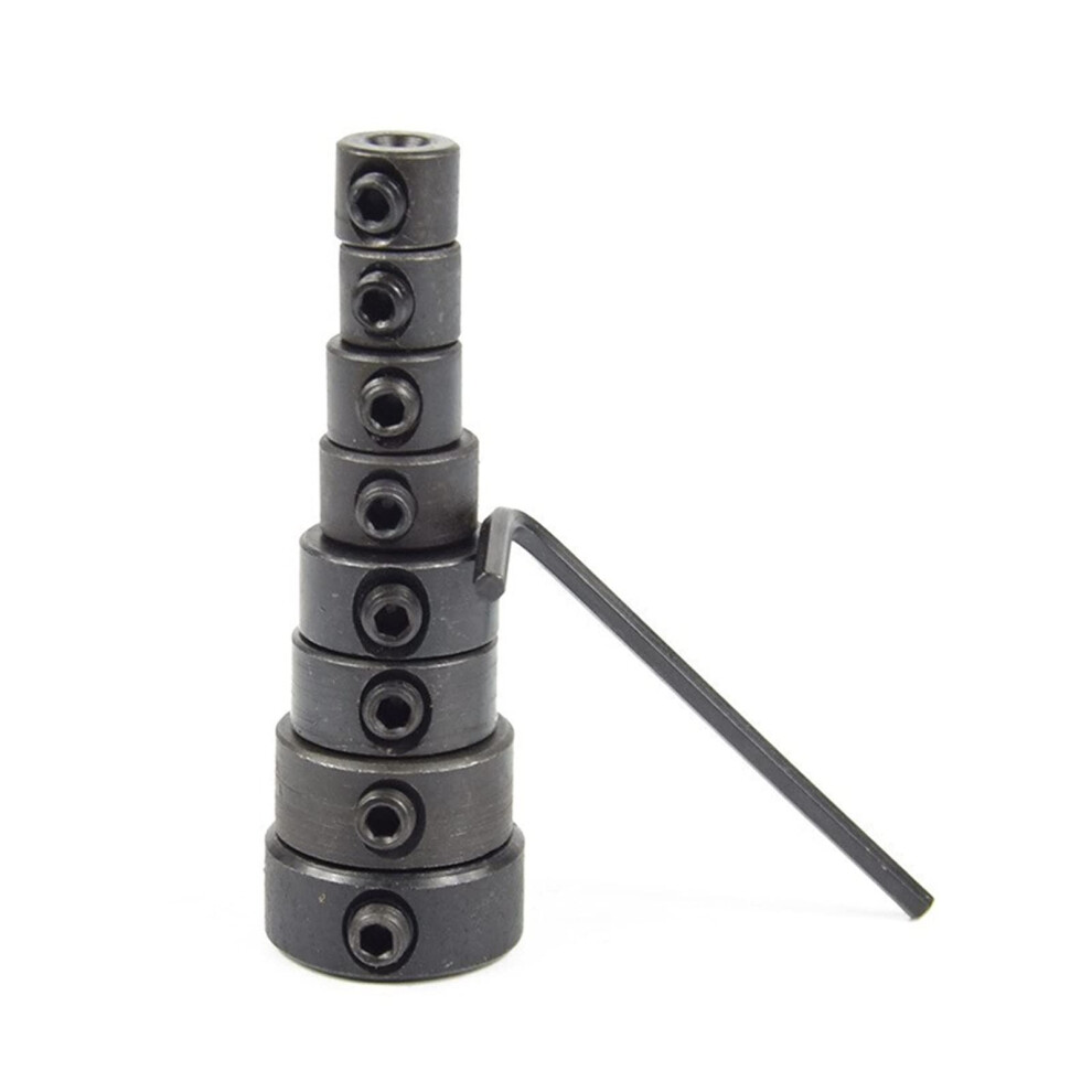 Bit Positioner 9Pcs 3-16Mm Drill Depth Stop Ring Set Drill Bit Limiter Woodworking Tools 9105992819812