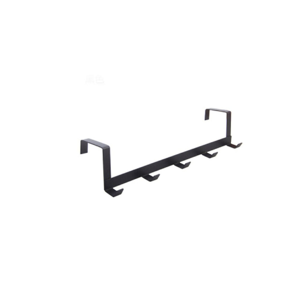 Wrought Iron Door Hook Hanger Black 29X7.5x6.3cm Drill-Free 8331356730689