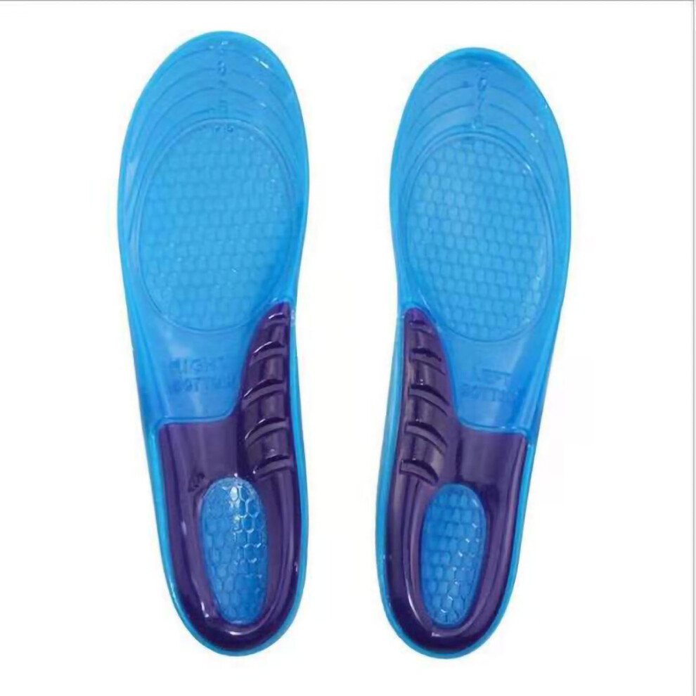 Sports Insole TPE Silicone Soft Elastic Shock Absorbing Inserts for Running, Hiking, Size S 35-38