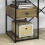 SoBuy Ράφι Σκάλας Λευκό & Πτυσσόμενο Τραπέζι Τοίχου FWT61-N 6