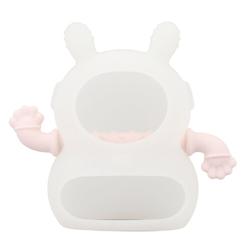 (Pink) Pink Silicone Baby Pacifier Teether Anti-Drop