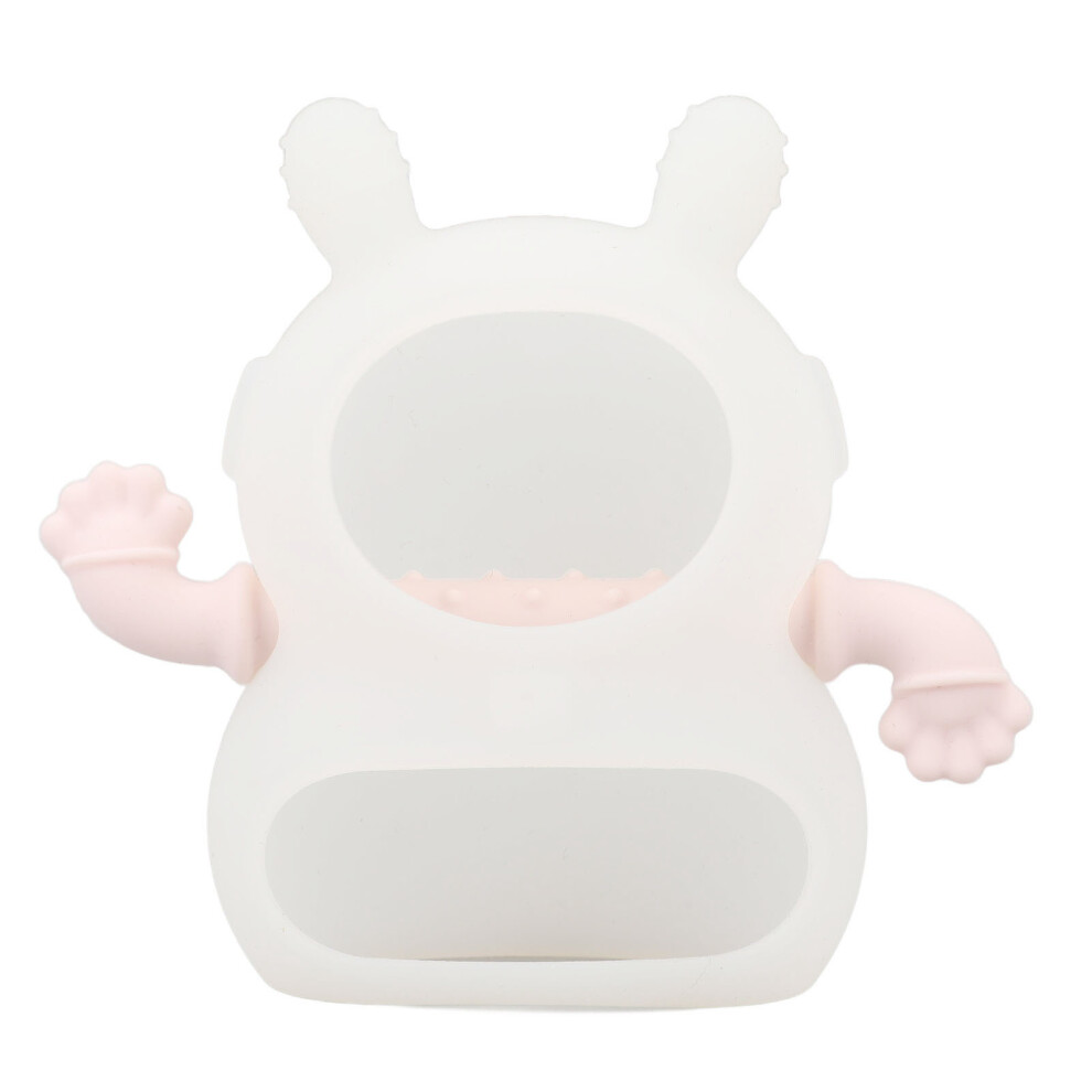 (Pink) Silicone Baby Pacifier Teether Prevent Drop Sucking Chew Toy Pink