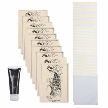 (Tiger) 10PCS Tattoo Practice Skin Set 50ml Gel 25PCS Paper Tiger