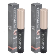 2pcs Peel Off Tattoo Eyebrow Gel 5ml Tinted Waterproof Orange Brown
