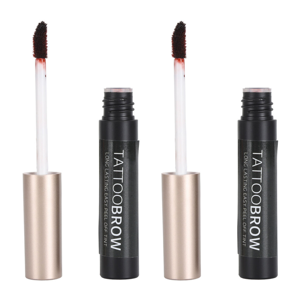 2pcs 5ml Peel Off Tattoo Brow Gel Waterproof Sweatproof Light Brown