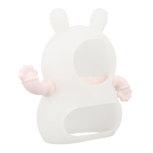 (Pink) Pink Silicone Baby Pacifier Teether Anti-Drop 2