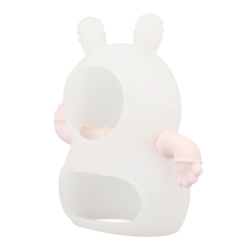 (Pink) Pink Silicone Baby Pacifier Teether Anti-Drop 1