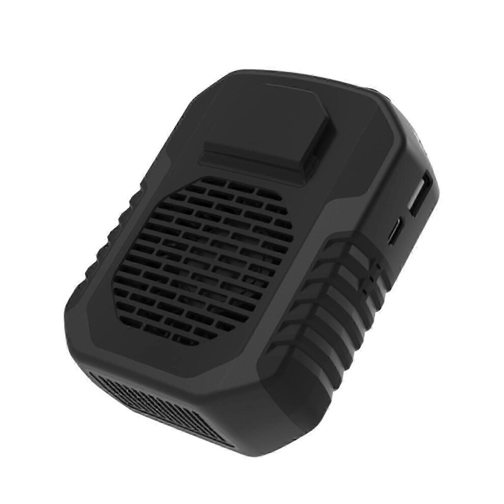 Kikidex (As Show, ) New Arrive 6000Mah Portable Waist Clip Fan Belt Fan Body Fan Strong Airflow, 3 Speeds, Rechargeable Belt Clip Fan With Usb Port Orange