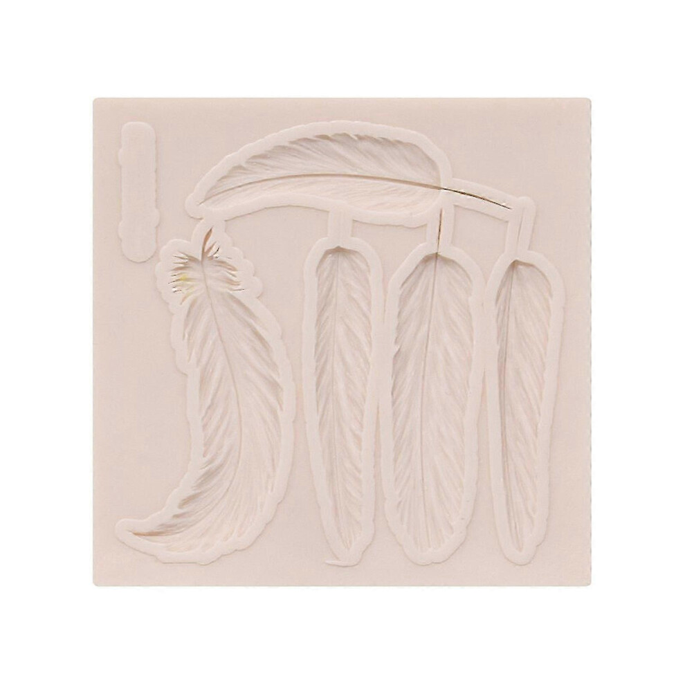 Kikidex (As Show, Sm2351) Feather Texture Silicone Cake Molds Vegetable Candy Cookie Mold Chocolate Ice Block French Dessert Cake Decorations