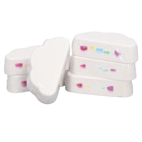 6pcs Cloud Shape Bubble Bath Balls Vivid Color Aromatherapy