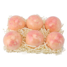 6x Badebomben Geschenkset Orange duftend feuchtigkeitsspendend