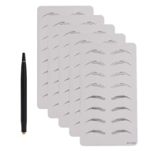 (Style 01) 5st Verdubbelde Microblading Oefenhuid Zwart Pen 01