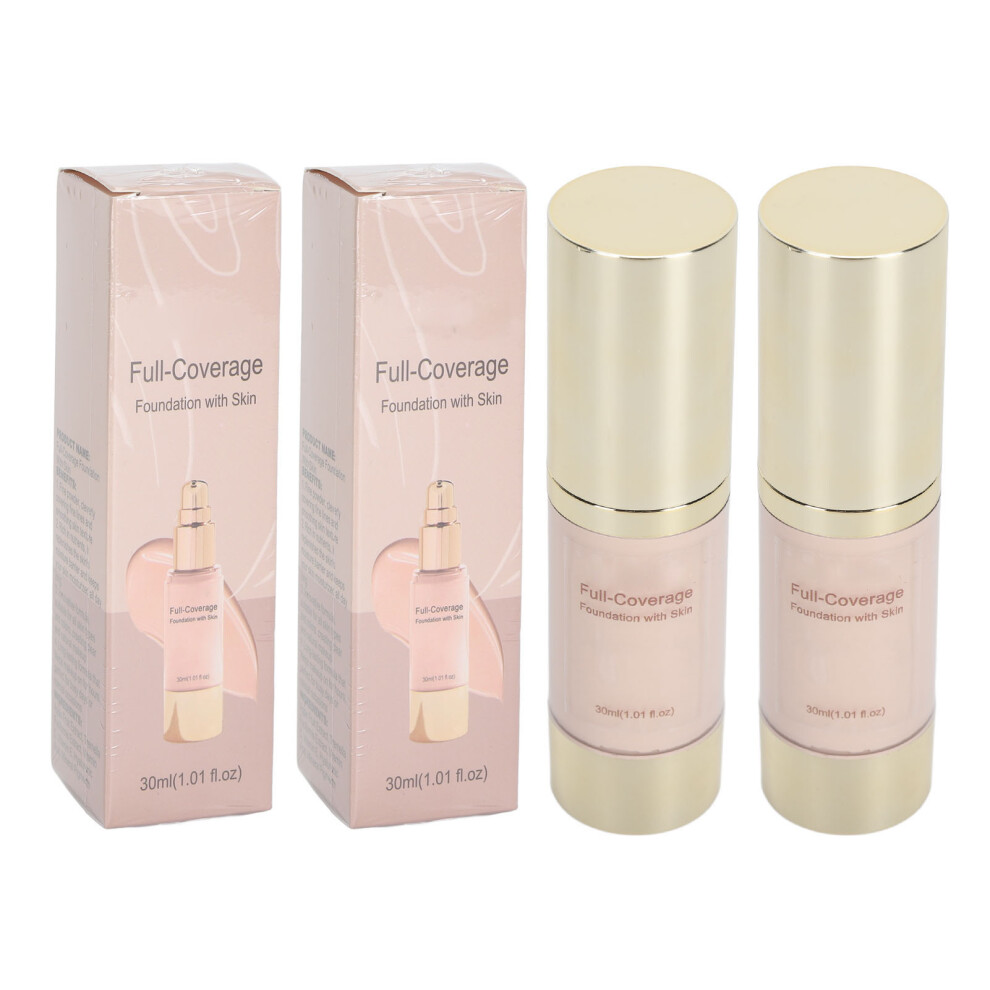 2pcs Waterproof Concealer Foundation 30ml Creamy Full Coverage