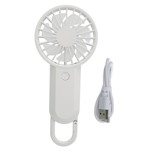 (White) Ventilatore USB Ricaricabile Silenzioso Portatile