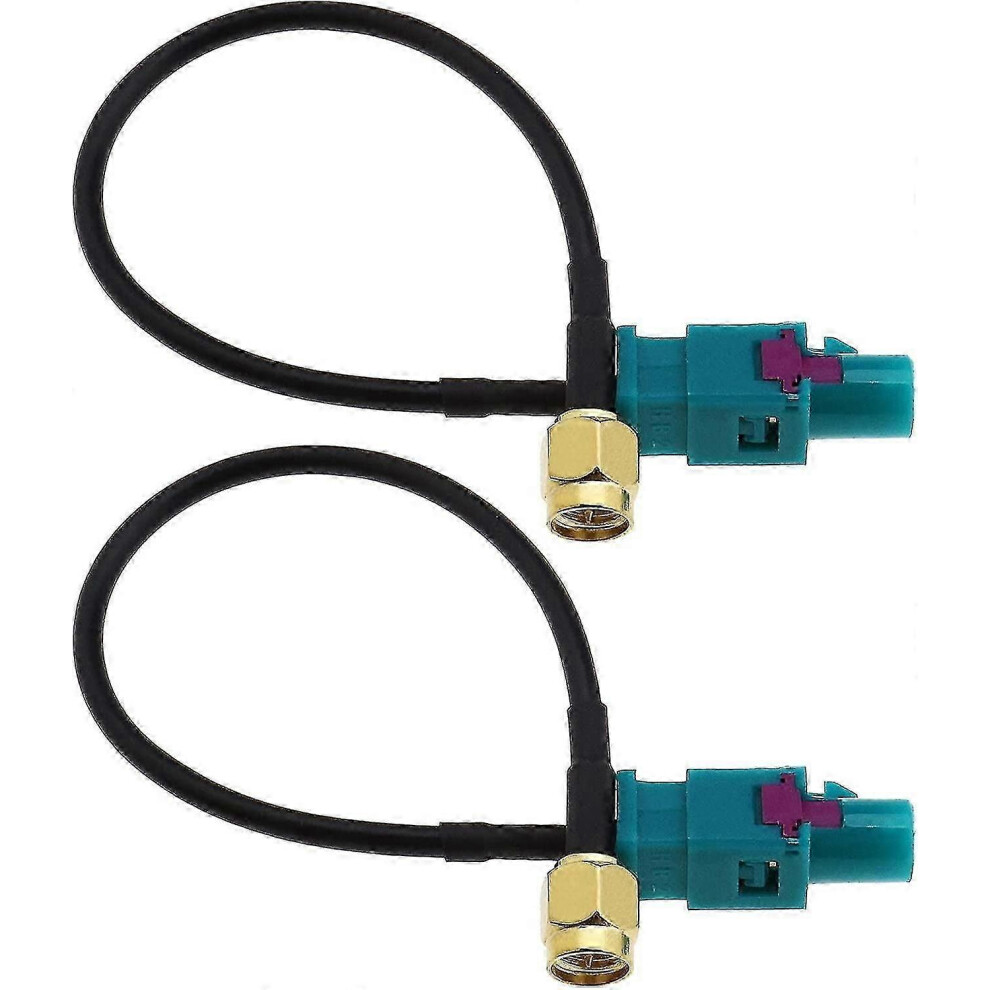 Kikidex (As Show, One Size) 2 Pack Universal Fakra Z To Sma Male Adapter Cable For Gsm Vehicle Antenna Gps Dab Tv Car Accessories 15Cm