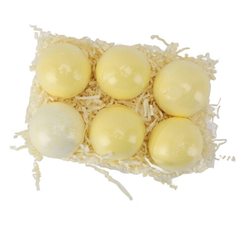 6x Lemon Scent Moisturizing Bath Bombs 1