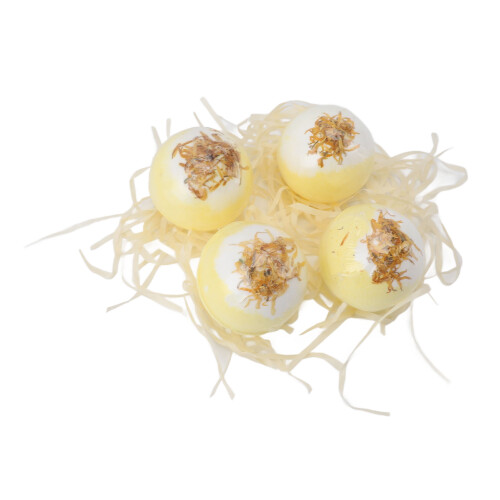 4x Badzout Bollen met Droge Bloemen & Etherische Oliën 1