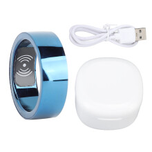 (18) Slim Smart Health Ring IP68 Sleep Monitor Dark Blue