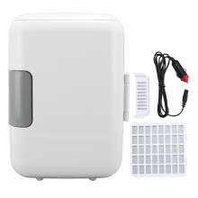 (White) 4L Car Mini Fridge Cooler Warmer (Low Noise)