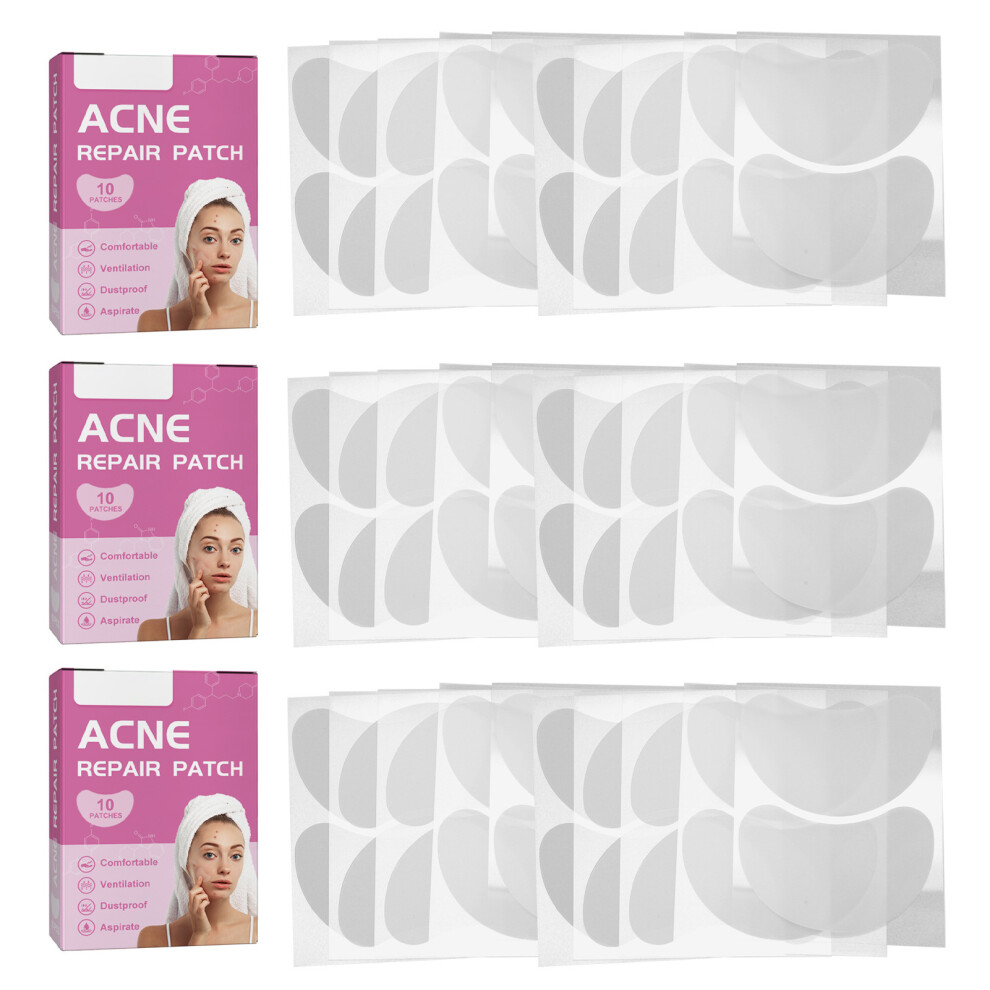 30pcs Zit Spot Patches Breathable Transparent Face Pimple Sticker