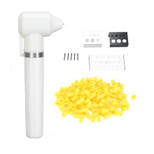 (White) Tattoo Pigment Mixer 1000PCS Ink Cups 3 Stainless Steel Holders