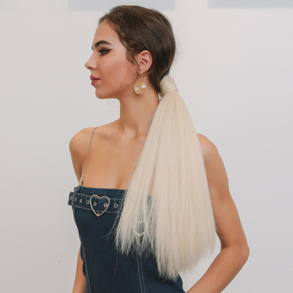 26in Long Straight Ponytail Hair Extension Natural Look for Women
