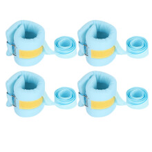 (Blue) 4 Bettfesseln Weich Einstellbar Handgelenk Knöchel Blau