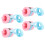 (Pink) 4x Bed restraints, soft adjustable wrist/ankle 5