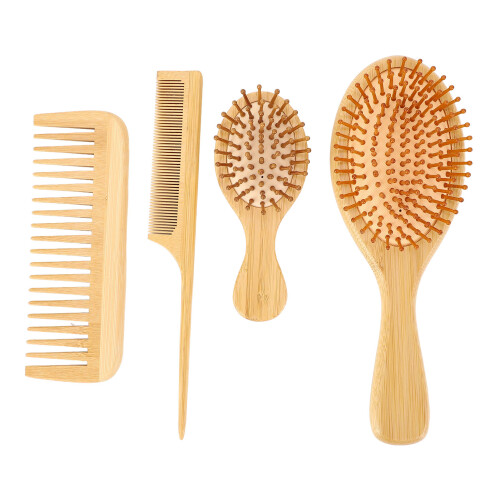 4x Detangling Brush Set Scalp Massaging Wide Tooth Comb