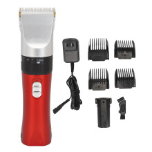 (Red) Wiederaufladbare Haarschneidemaschine 5 Längen + 4 Kämme