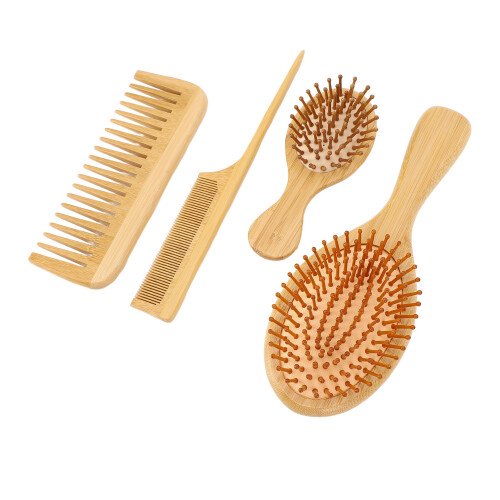 4x Detangling Brush Set Scalp Massaging Wide Tooth Comb 2