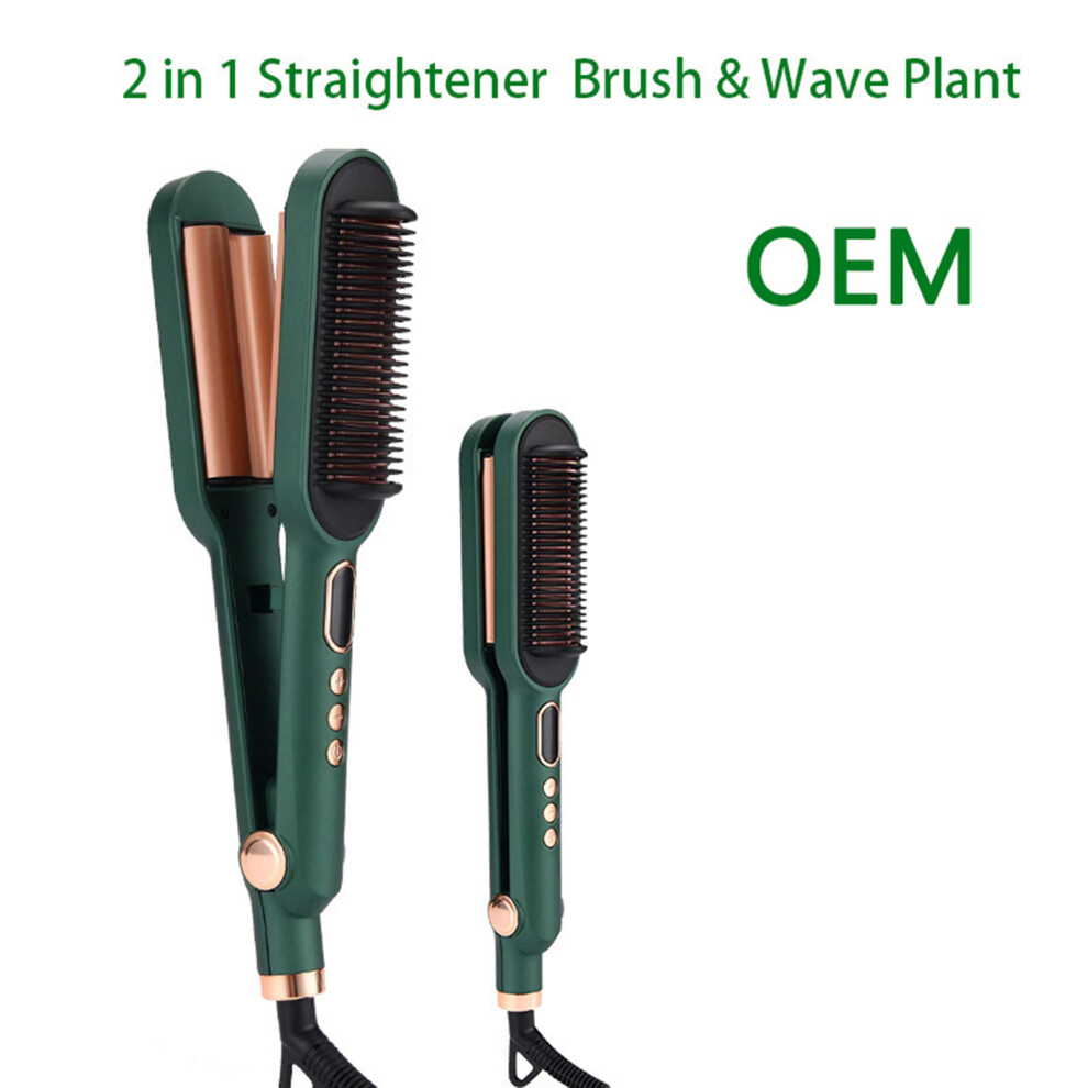 3-Barrel Curler Straightener with Adjustable Heat LCD Display