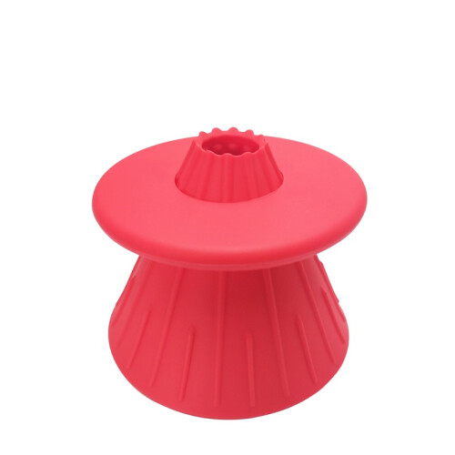 Food Grade Silicone Conical Coffee Dripper with Isolation Ring - Red 1